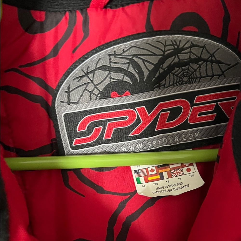 Spyder children’s Red and Black Ski Jacket/parka size 18 or women’s extra small - Picture 2 of 10